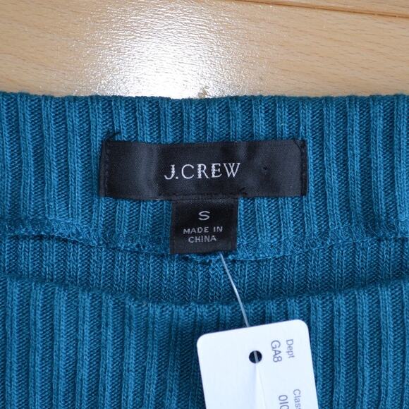 NWT J Crew Long Sleeve Scoop Neck Ribbed Tee Size Small - Picture 3 of 5